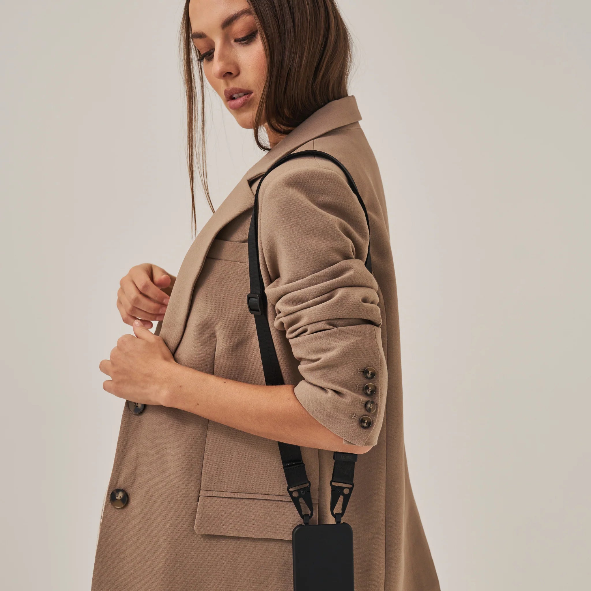 Cacao Brown Crossbody Phone Lanyard