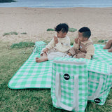 Holiday Wine Cooler Bag Kelly Green Check