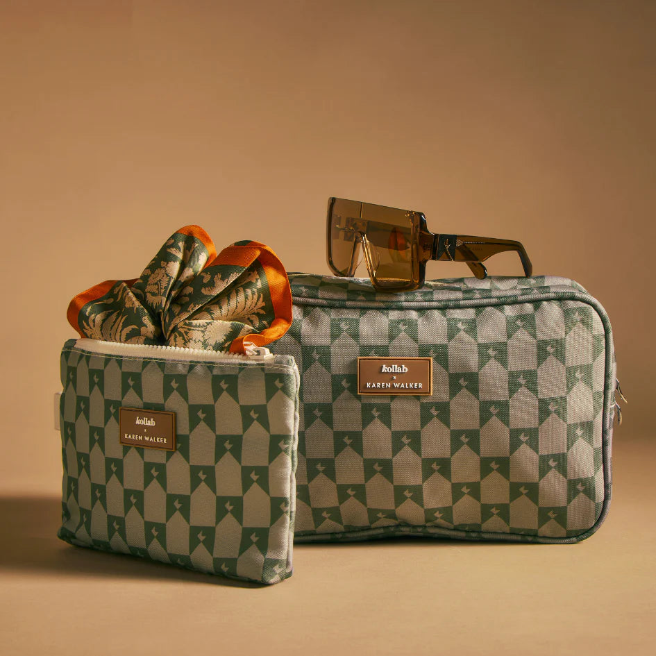 Travel Bag Kollab x Karen Walker Sage Monogram