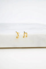 Musical Note Stud Earring - Gold