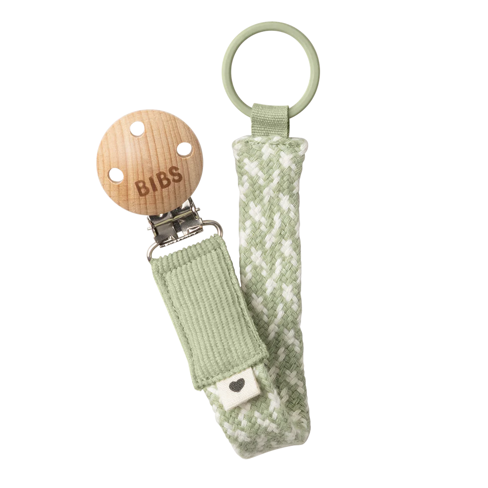 Pacifier Clip - Sage/Ivory