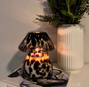 Mushroom Candle Lamp Black