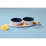 Capri Fish 3pc Bowl & Tray Set