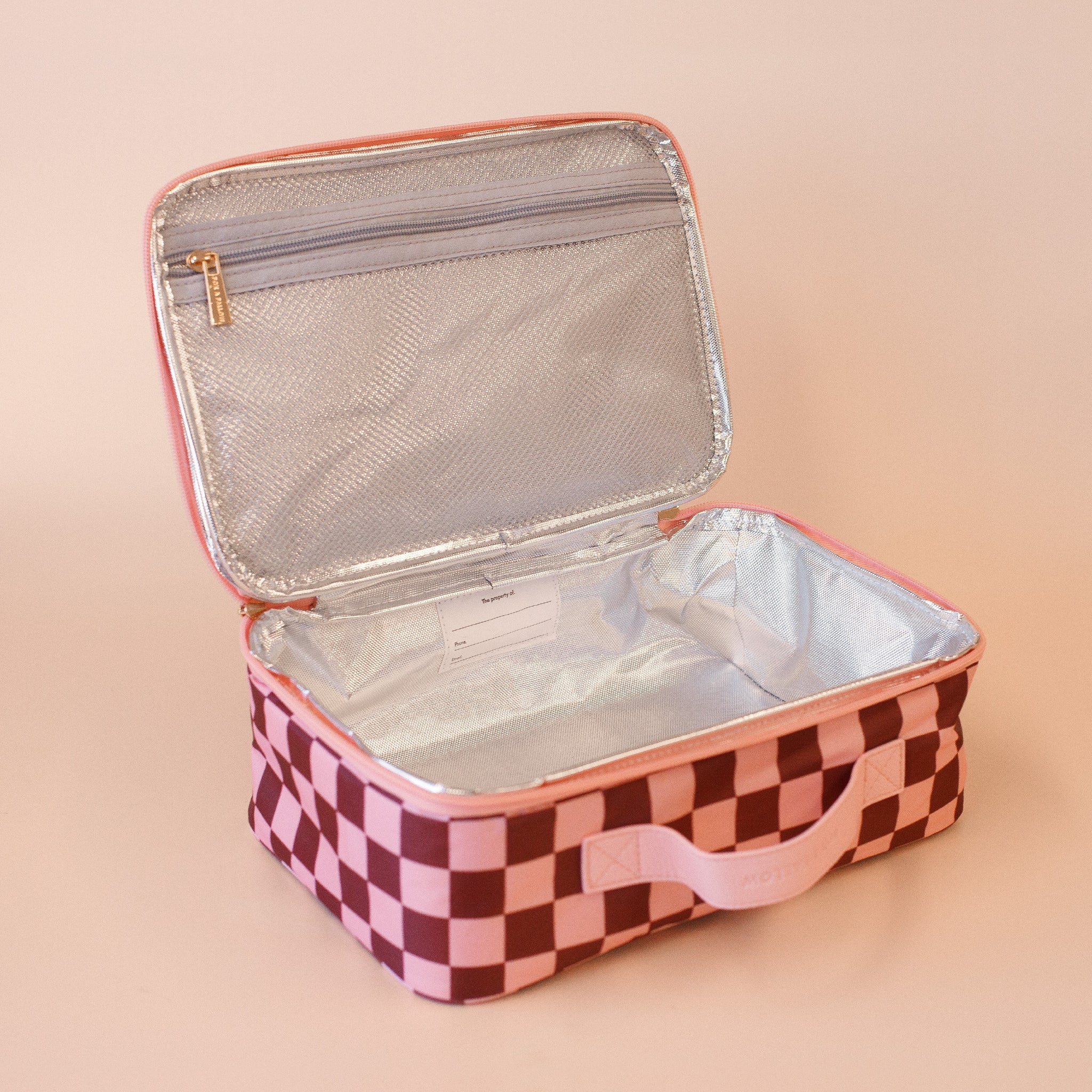 Cherry Check Large Lunch Bag