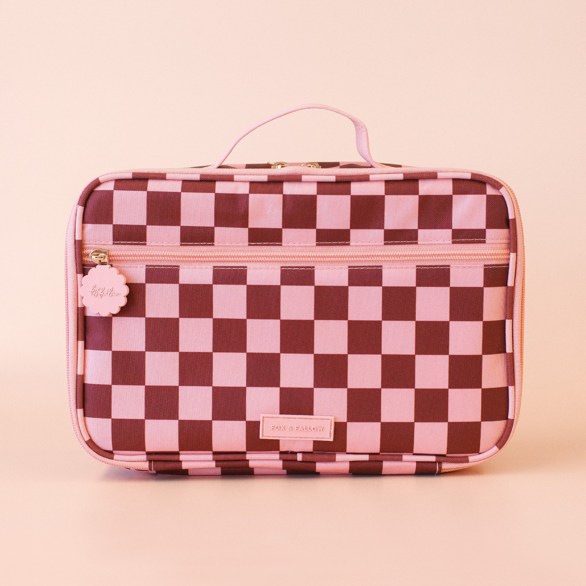 Cherry Check Large Lunch Bag