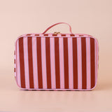 Burgundy Stripe Large Lunch Bag
