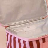 Burgundy Stripe Large Lunch Bag