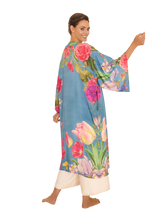 Kimono Gown Floral Study Denim