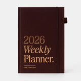 2026 A5 Vertical Planner - Chocolate