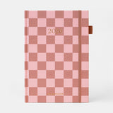 2026 A5 Vertical Planner - Rose Check