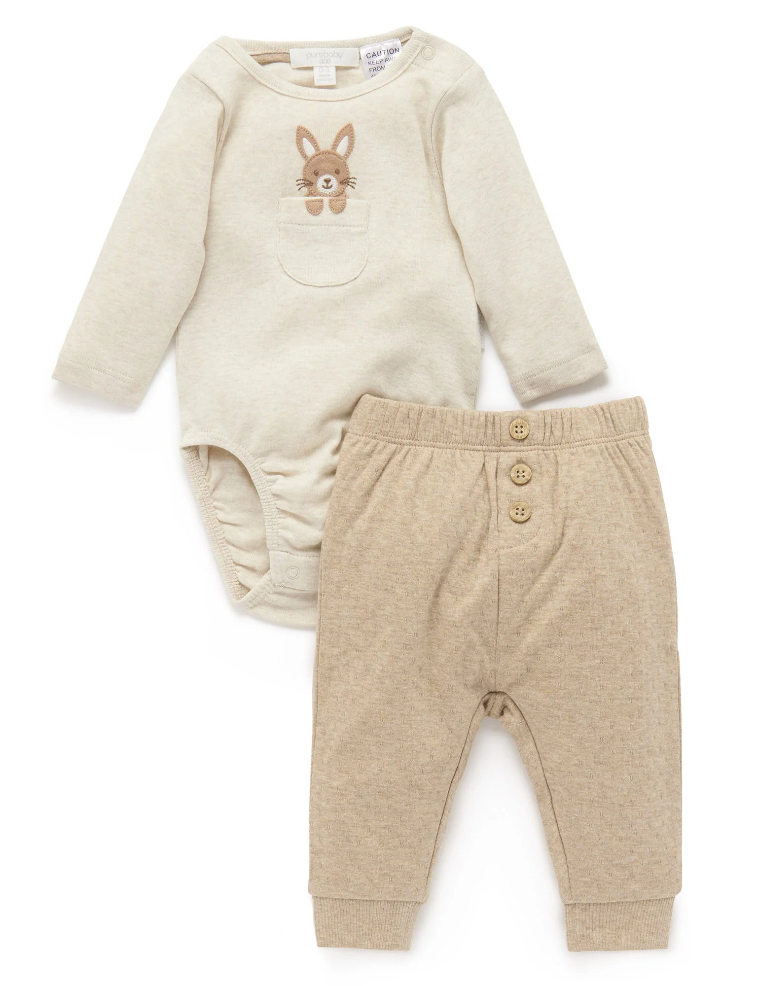 Bunny 2 Piece Set Wheat Melange