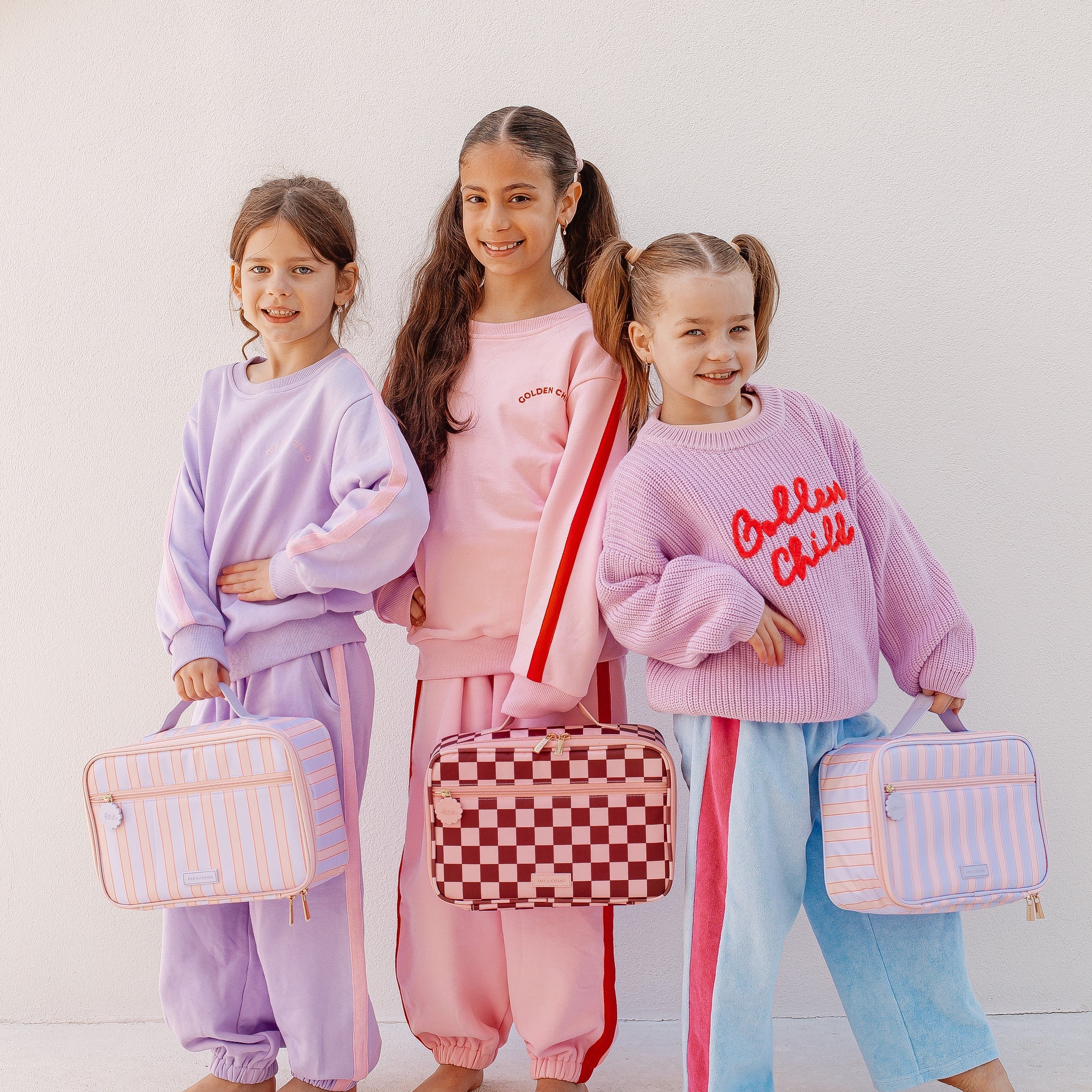 Powder Stripe Large Lunch Bag