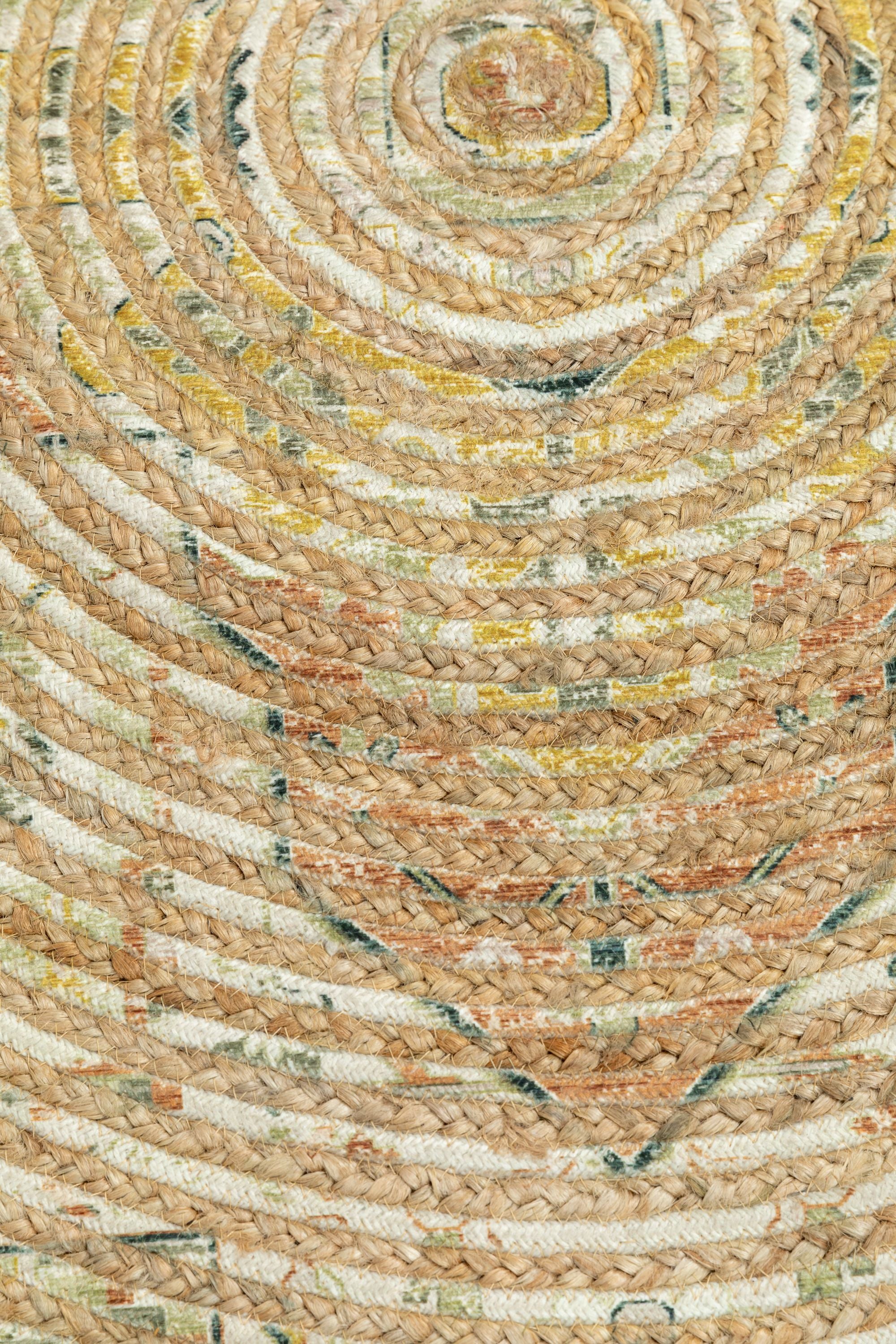 Kali Round Mat Yellow