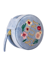 Round Velvet Jewellery Box Lovely Mum Denim