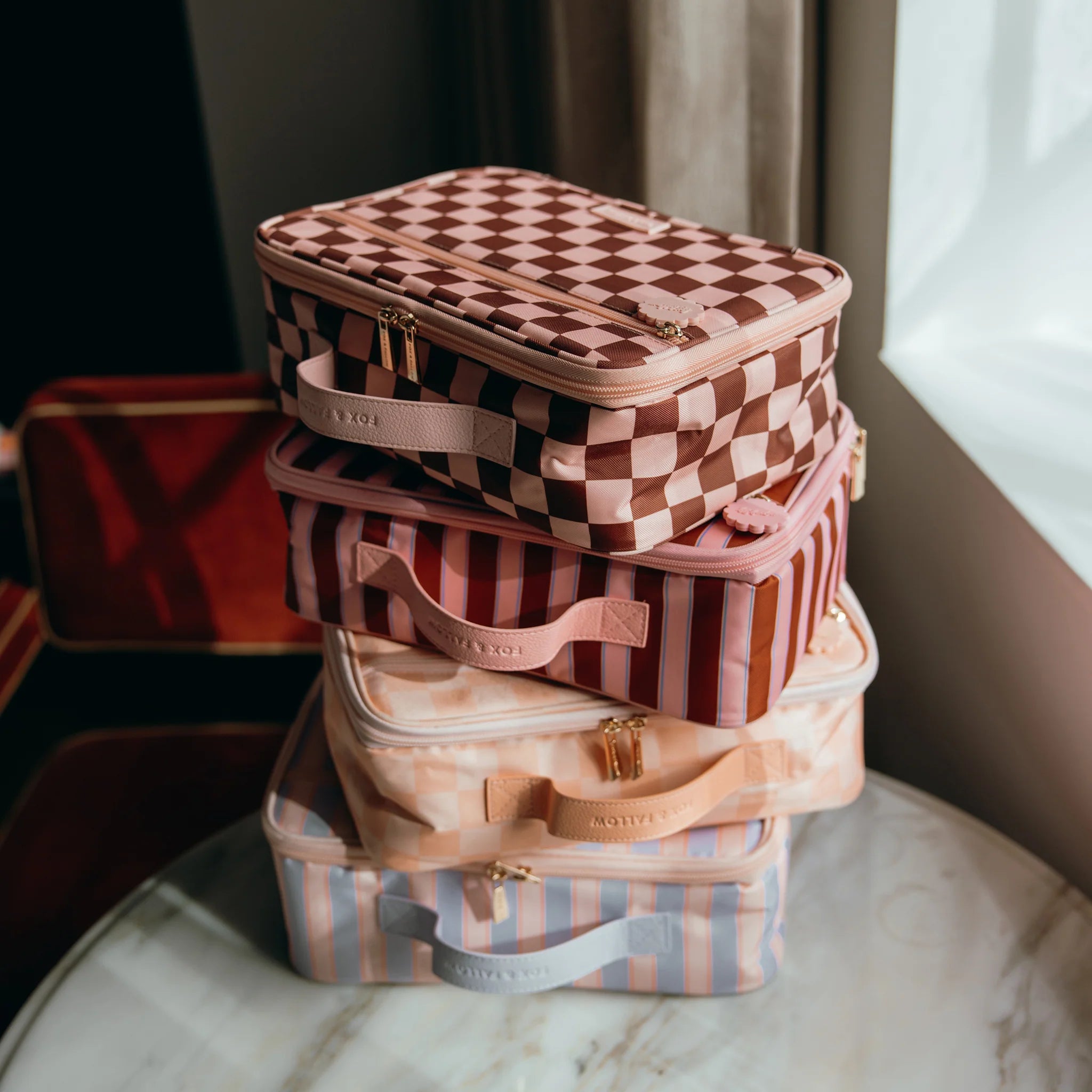 Cherry Check Large Lunch Bag