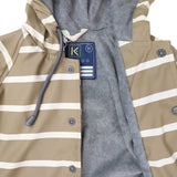 Colour change Stripe Raincoat - Chestnut