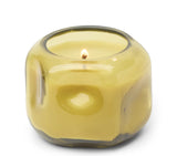 Basalt Yellow 5oz Organic Shaped Tinted Glass Candle - Tobacco Patchouli