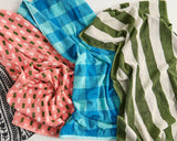 Moss Stripe Terry Face Washer