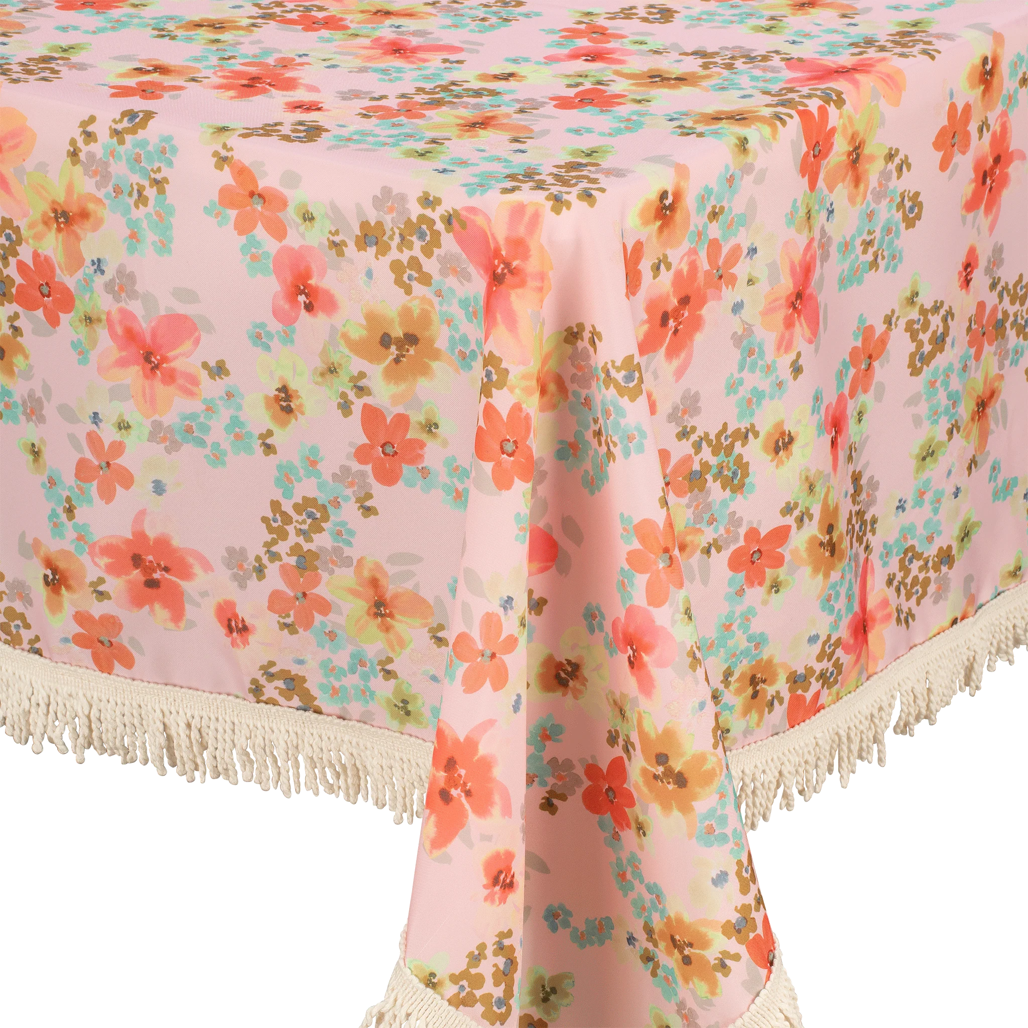 Fringed Tablecloth Blush Meadows