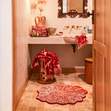 Claudelle Bath Mat - Crimson