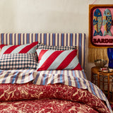 Clarice Cotton Pillowcase Set - Crimson