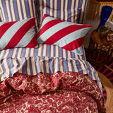 Clarice Cotton Pillowcase Set - Crimson
