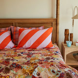 Clarice Cotton Pillowcase Set - Flame