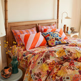 Clarice Cotton Pillowcase Set - Flame