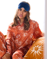 Ray Of Light Ochre Eco Satin Long Sleeve Shirt & Pant Pyjama
