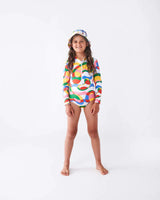 Colour Me Happy Long Sleeve Bathers