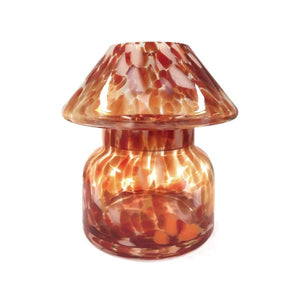 Mushroom Candle Lamp Dark Orange
