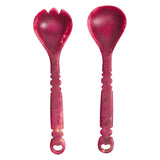 Wilkie Salad Servers - Rhubarb