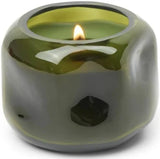 Basalt Green 5oz Organic Shaped Tinted Glass Candle - Wild Fig & Cedar