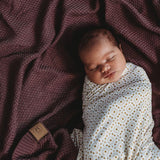 Baby Heritage Blanket - Organic Cotton - Mulberry