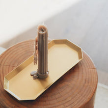 Load image into Gallery viewer, Hexa Brass Candle Tray