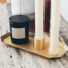 Load image into Gallery viewer, Hexa Brass Candle Tray