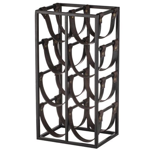 Brody Rustic Black Wine Rack