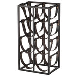 Brody Rustic Black Wine Rack
