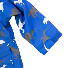 Load image into Gallery viewer, Dino Colour Change Raincoat - Victoria Blue
