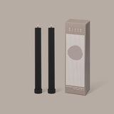 Column Pillar Candles Duo - Black