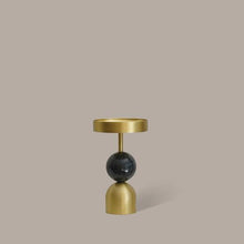 Load image into Gallery viewer, Beaded Fountain Brass Candle Holder - Charcoal Medium