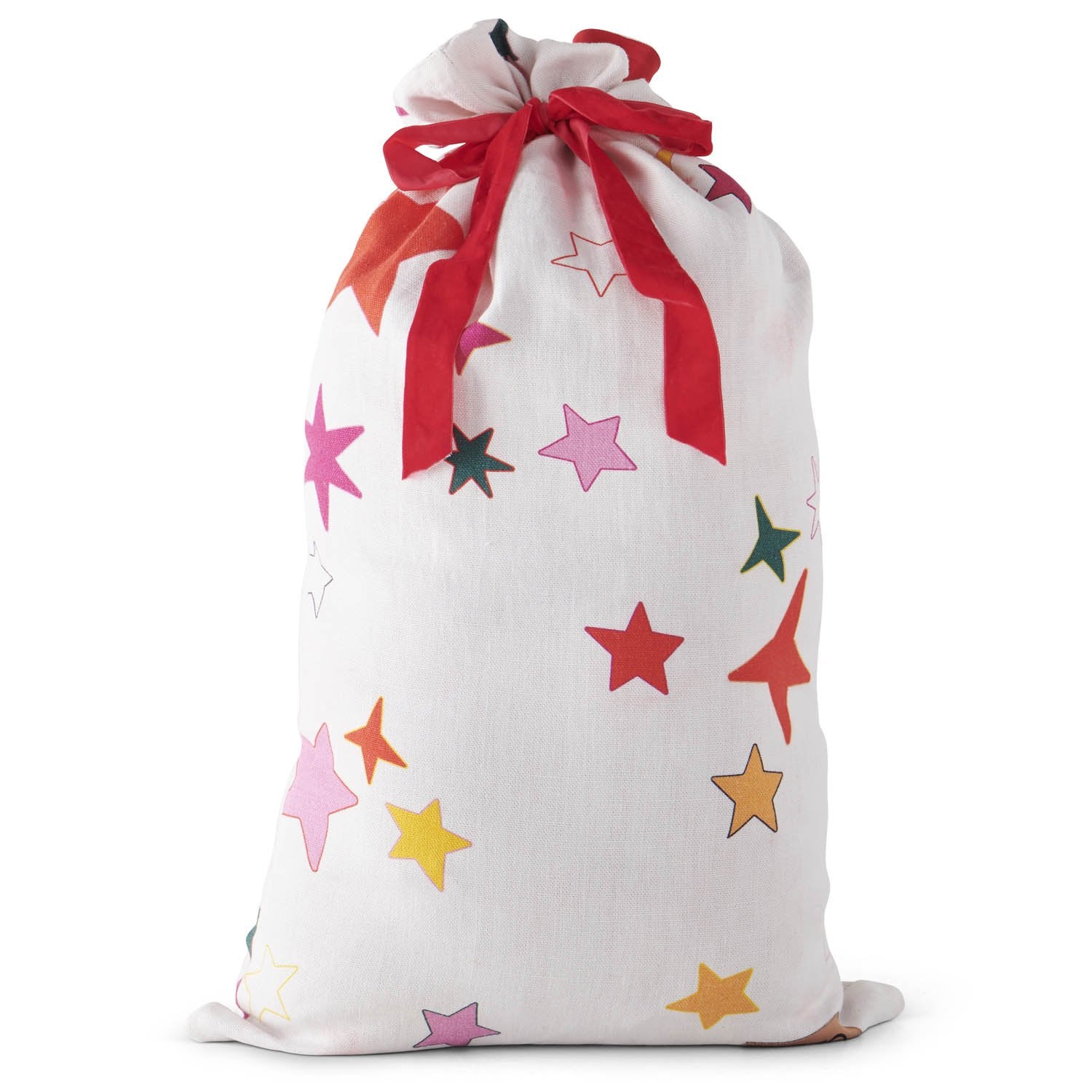 Christmas Star Linen Santa Sack
