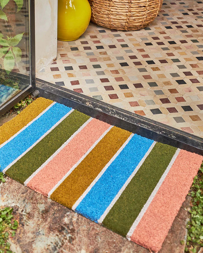 Majorca Stripe Coir Door Mat