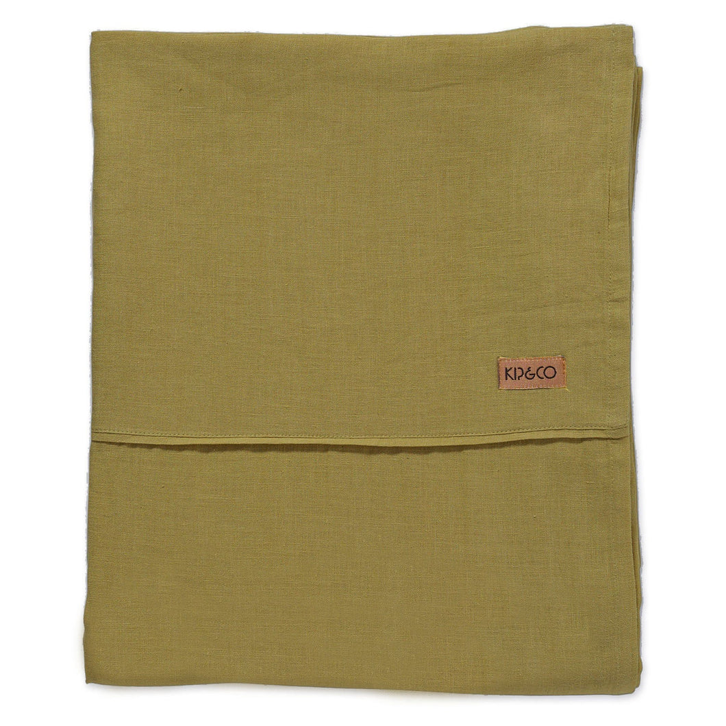 Olive Linen Flat Sheet