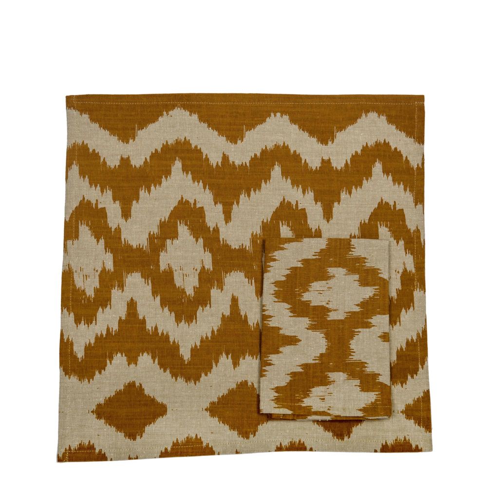 Ikat Napkin Set of 4 Tuscan Olive