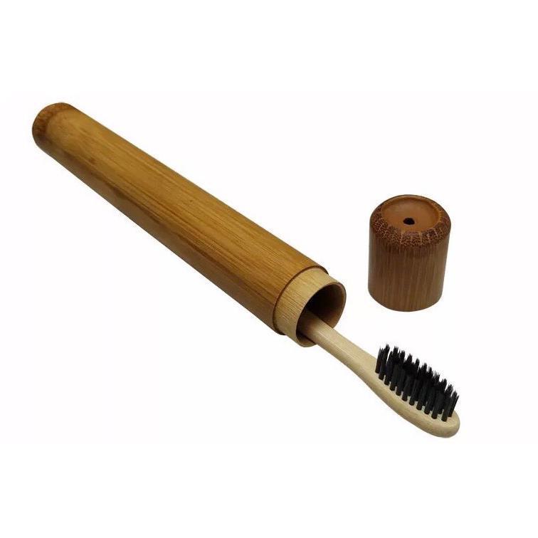 Bamboo Toothbrush and Case