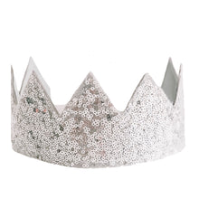 Load image into Gallery viewer, Adjustable Sequin Crown Silver
