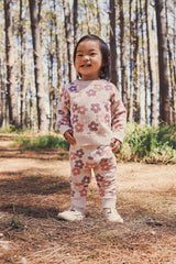 Organic Jacquard Knit Pant Blooming