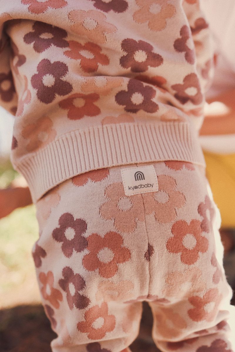 Organic Jacquard Knit Pant Blooming