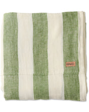 Load image into Gallery viewer, Moss Stripe Linen Flat Sheet
